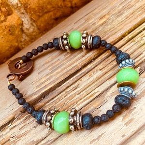 Bracelet handcrafted with volcanic ash